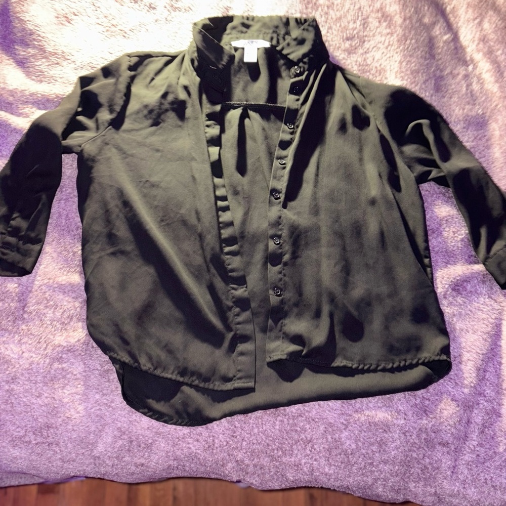 Mandee Black Button-Down Shirt
